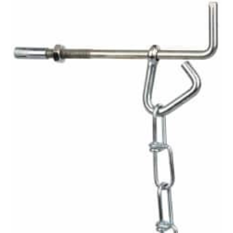 Value Collection 15 Ft. Chain and Hanger Kit Steel, Standard Number 2/0 Chain, for Use with Wheel Chocks WS-MH-DOCK1-140 – 51380780