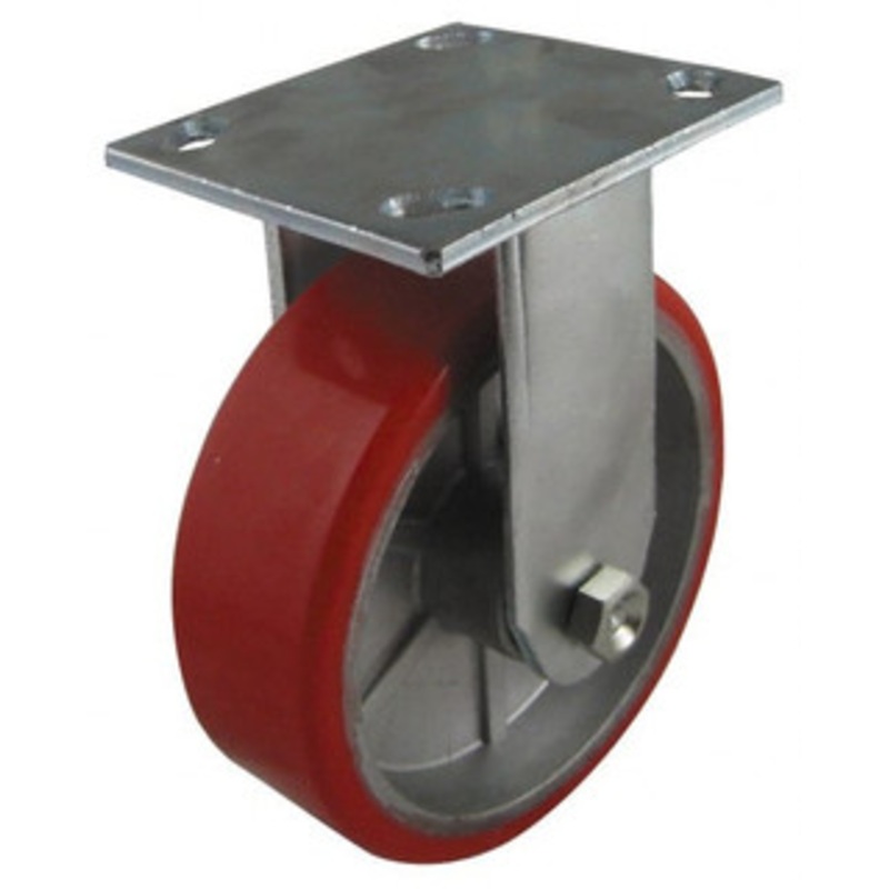 Value Collection 3 Diam x 2 Wide x 4-1/2 OAH Top Plate Mount Rigid Caster Polyurethane, 540 Lb Capacity, Roller Bearing, 4 x 4-1/2 Plate 16PY03201R – 02277333