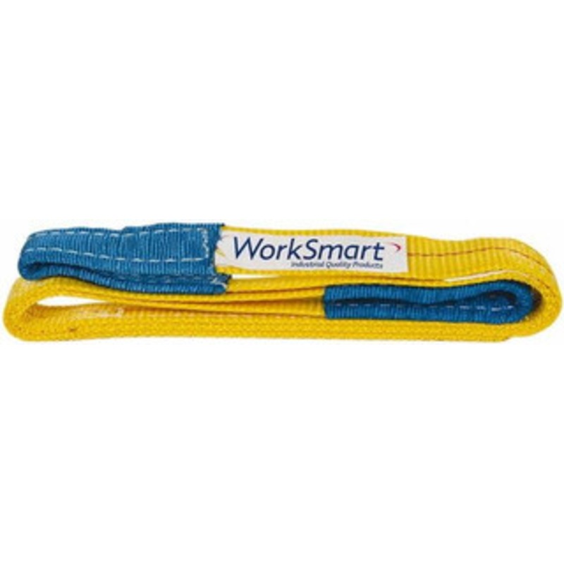 Value Collection 3 ft. Long x 1 Wide, 3,200 Lb Vertical Capacity, 2 Ply, Polyester Web Sling 2,500 Lb Choker Capacity, with Eye & Eye (Flat) WS-MH-SLNG1-129 – 43681378