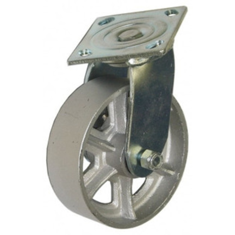 Value Collection 4 Diam x 2 Wide x 5-5/8 OAH Top Plate Mount Swivel Caster Cast Iron, 700 Lb Capacity, Roller Bearing, 4-1/2 x 6-1/4 Plate GMC-SH-0021 – 02276483