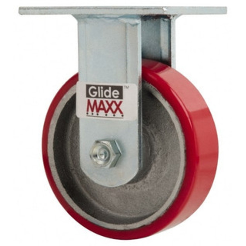 Value Collection 5 Diam x 1-1/2 Wide x 6-1/2 OAH Top Plate Mount Rigid Caster Polyurethane, 800 Lb Capacity, Roller Bearing, 4 x 4-1/2 Plate GMC-SI-0100 – 66028192
