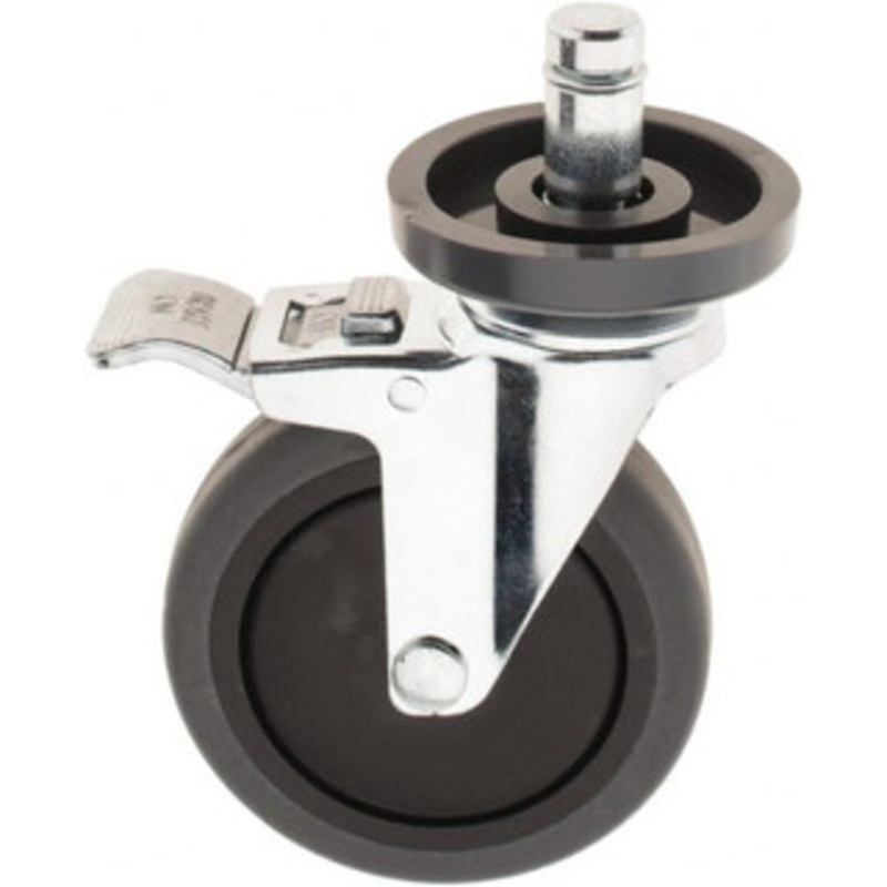 Value Collection 5 Diam x 1-1/4 Wide, Polyurethane Swivel with Brake Caster 300 Lb Capacity, Plain Stem Mount WS-MH-WS-033 – 70243373