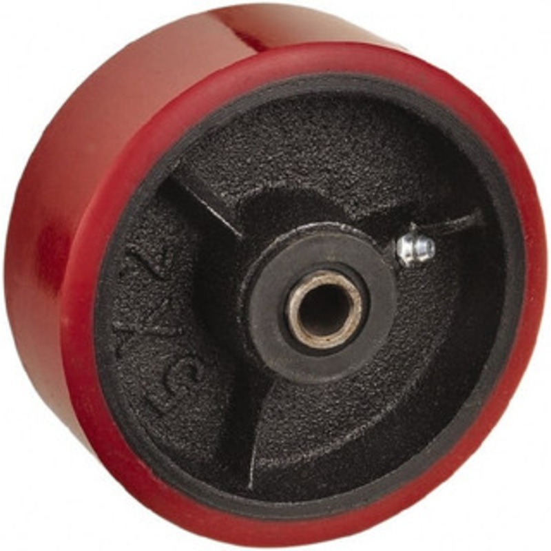 Value Collection 5 Diam x 2 Wide, Polyurethane Caster Wheel 1,000 Lb. Capacity, 2-3/16 Hub Length, 3/4 Axle Diam, Roller Bearing WH5X2MOPR – 02275402