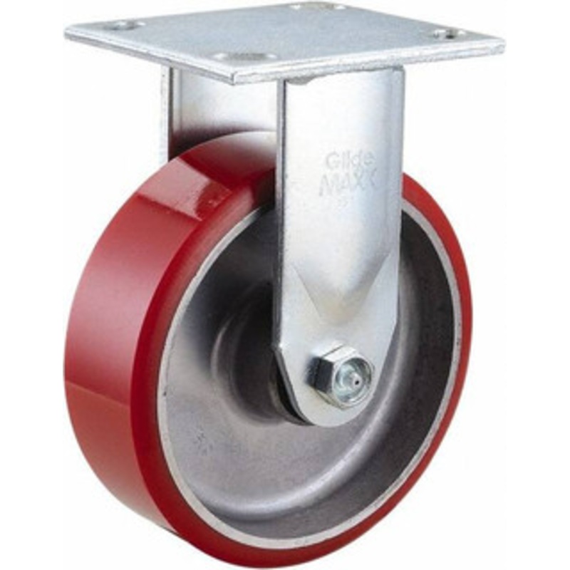 Value Collection 6 Diam x 2 Wide x 7-1/2 OAH Top Plate Mount Rigid Caster Polyurethane, 990 Lb Capacity, Roller Bearing, 4 x 4-1/2 Plate ER6X2MOP – 02277424