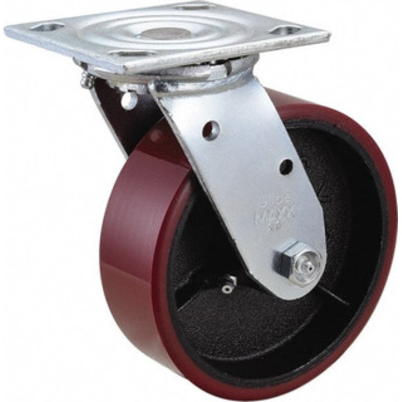 Value Collection 6 Diam x 2 Wide x 7-1/2 OAH Top Plate Mount Swivel Caster Polyurethane, 1,200 Lb Capacity, Roller Bearing, 4 x 4-1/2 Plate GMC-SI-0063 – 89765044