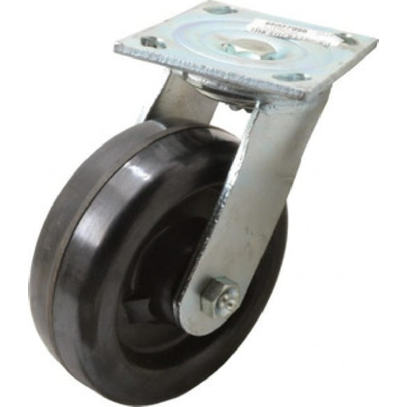 Value Collection 6 Diam x 2 Wide x 7-1/2 OAH Top Plate Mount Swivel Caster with Brake Phenolic, 1,200 Lb Capacity, Roller Bearing, 4 x 4-1/2 Plate GMC-SH-0106 – 66027996