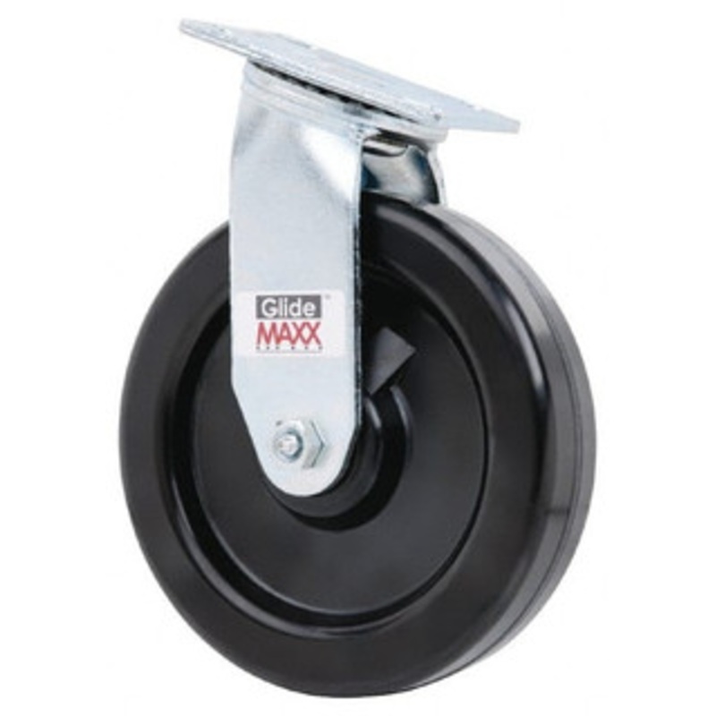 Value Collection 8 Diam x 2 Wide x 9-1/2 OAH Top Plate Mount Swivel Caster Polyolefin, 1,000 Lb Capacity, Roller Bearing, 4 x 4-1/2 Plate GMC-SH-0089 – 66028085