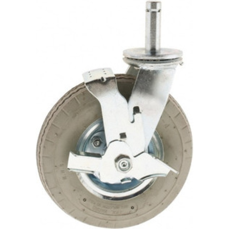 Value Collection 8 Diam x 3-1/2 Wide, Rubber Swivel with Brake Caster 300 Lb Capacity, Plain Stem Mount WS-MH-WS-034 – 70243365