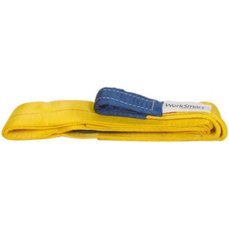 Value Collection 8 ft. Long x 3 Wide, 4,800 Lb Vertical Capacity, 1 Ply, Polyester Web Sling 3,800 Lb Choker Capacity, with Eye & Eye (Flat) WS-MH-SLNG1-121 – 43681303
