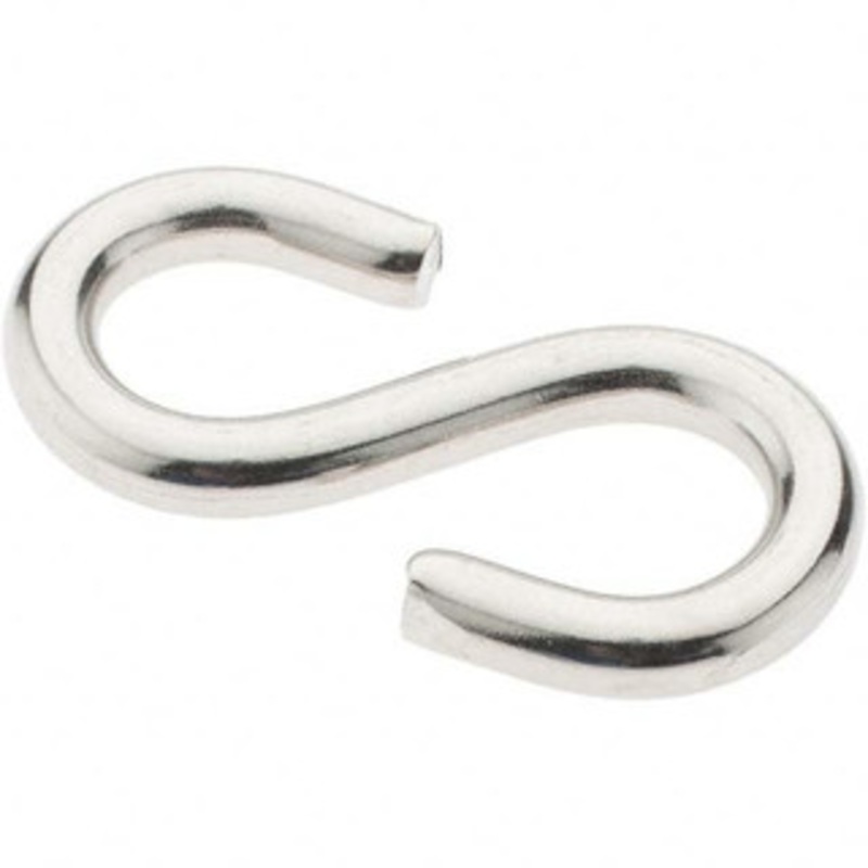 Value Collection 10 Qty 1 Pack Stainless Steel S-Hook 40 Lb Capacity, 0.186 Wire, 1-3/4 OAL BD-A662028 – 53590105