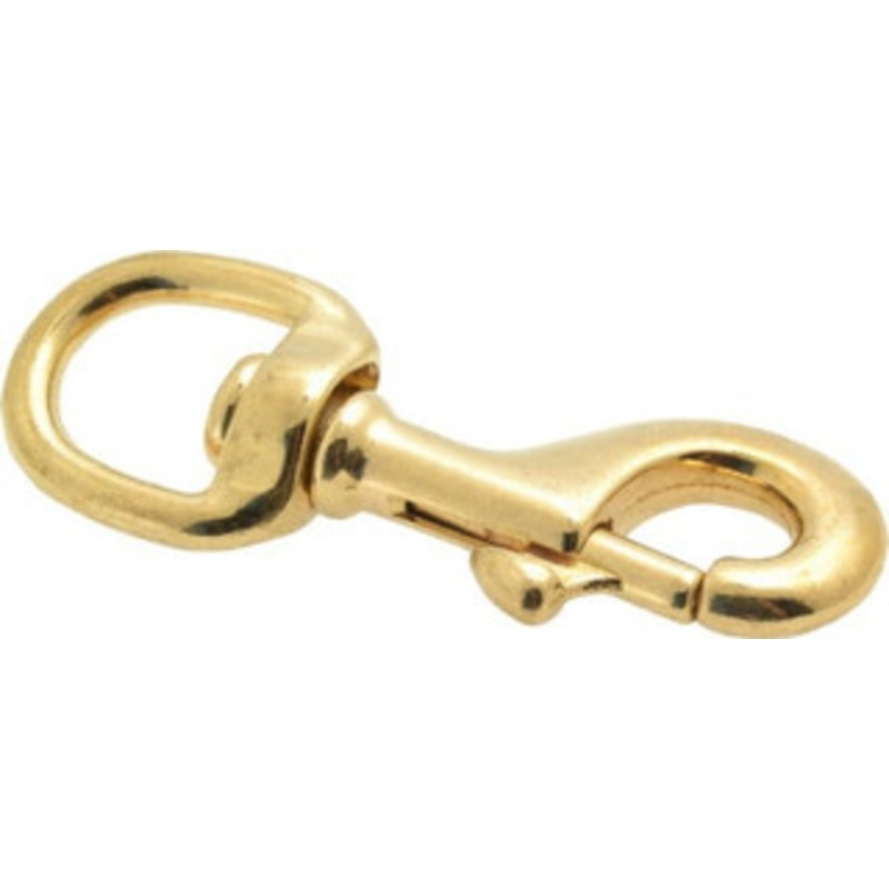 Value Collection 3-1/8 Long Oval Swivel Eye Bolt Snap Solid Brass with 5/16 Snap Opening 67790568 – 67790568