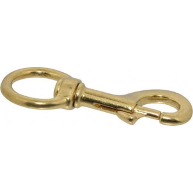 Value Collection 4-3/4 Long Oval Swivel Eye Bolt Snap Solid Brass with 1/2 Snap Opening 67790626 – 67790626