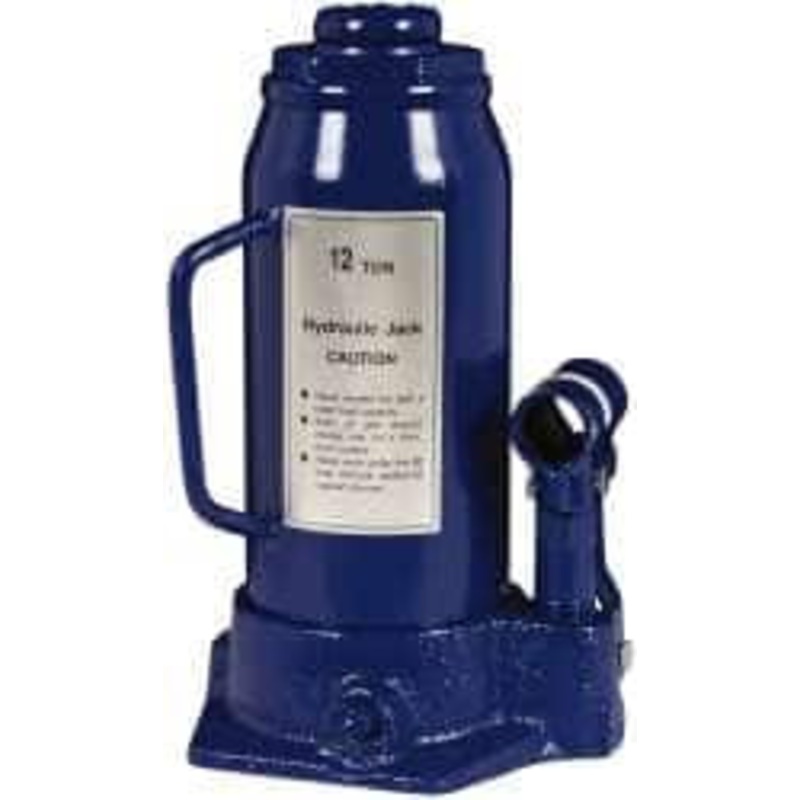 Value Collection 12 Ton Capacity Side Pump Bottle Jack 9-1/2 to 18-5/8 High, 6 Piston Stroke, 3-1/8 Screw Length, 1-3/16 Screw Diam, 1.73 Plunger Diam, 5-1/4 Long x 5-1/8 Wide Base TH91204X – 51374114