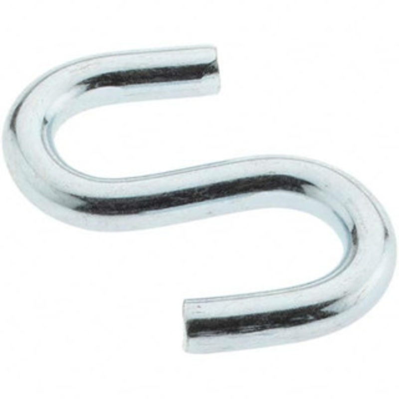 Value Collection 25 Qty 1 Pack Carbon Steel Bright Zinc S-Hook 0.177 Wire, 1-1/2 OAL BD-C32618 – 53598041