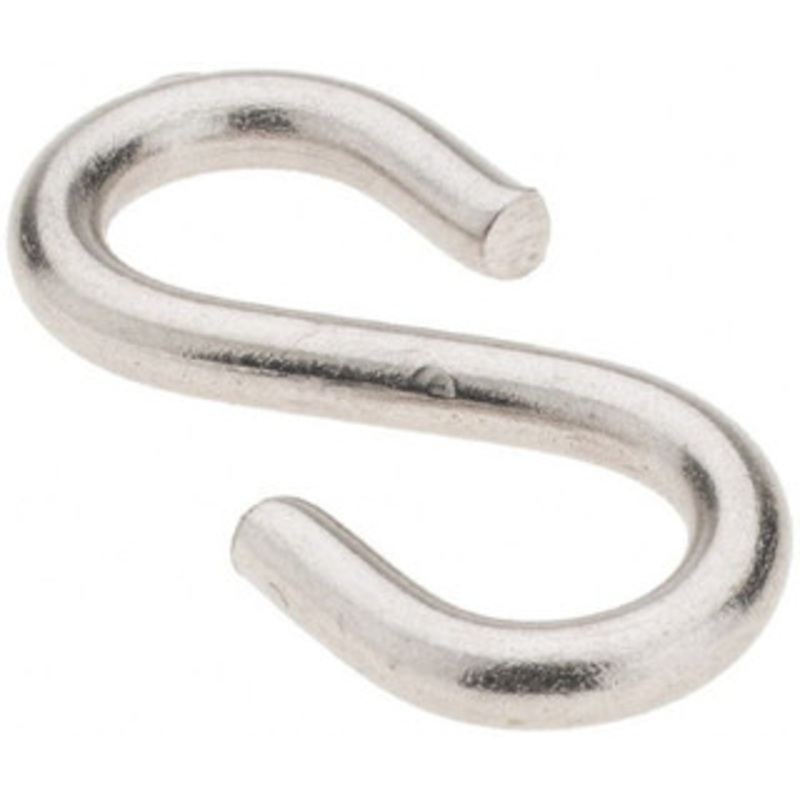 Value Collection 25 Qty 1 Pack Stainless Steel S-Hook 17 Lb Capacity, 0.114 Wire, 1-1/4 OAL BD-A662023 – 53590121