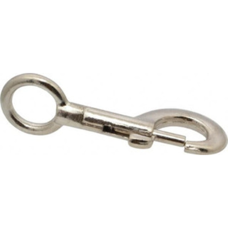 Value Collection 3-3/8 Long Oval Fixed Eye Bolt Snap Zinc Alloy with 5/16 Snap Opening 67790188 – 67790188