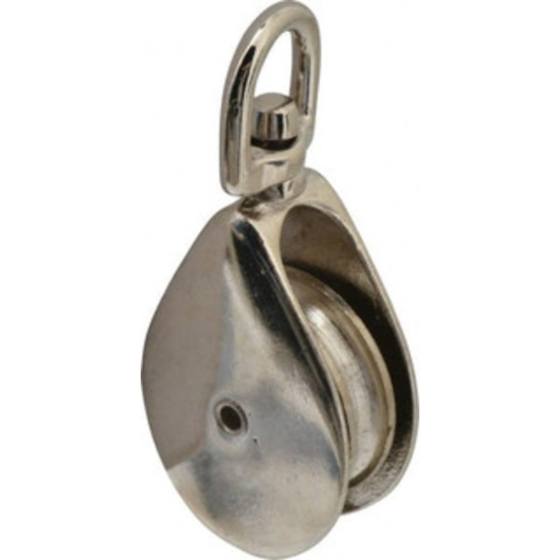 Value Collection Swivel Eye Single Sheave Pulley Sheave, 2 Inch Outside Diameter, Fibrous Rope, 7/16 Inch Diameter, Gray Iron, Zinc Plated Finish 205-2 – 67329060