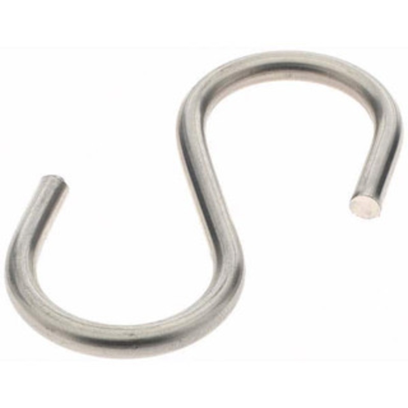 Value Collection 10 Qty 1 Pack 304 Stainless Steel Uncoated S-Hook 41 Lb Capacity, 0.188 Wire, 2-7/8 OAL BD-A662029 – 81008658