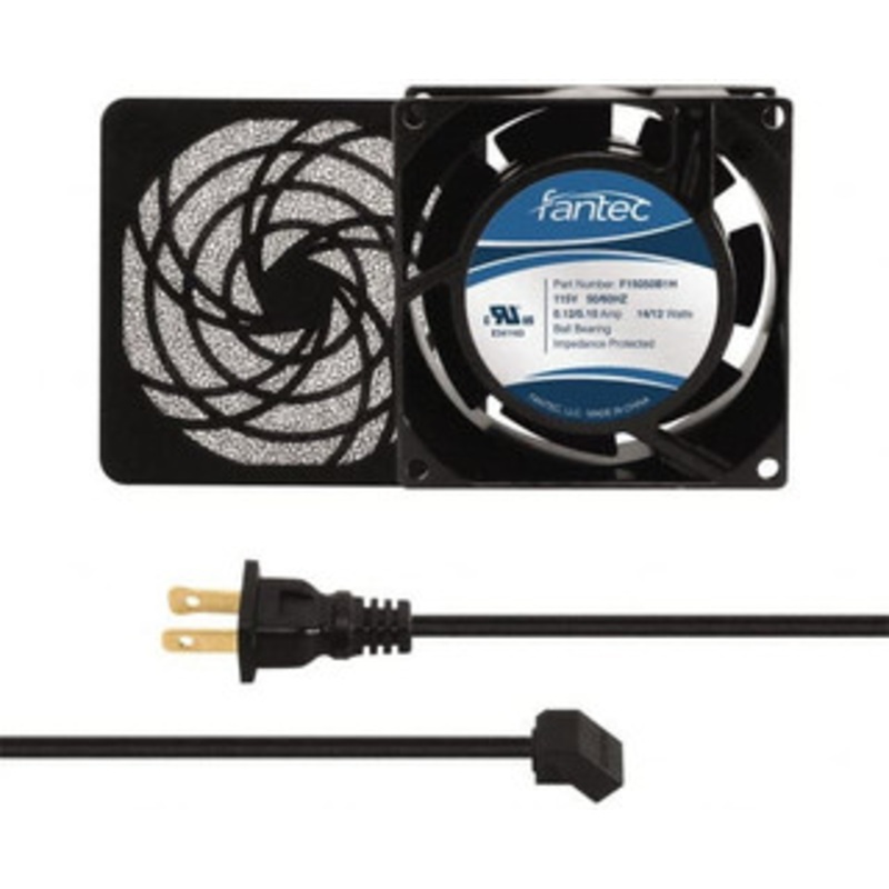 Value Collection 115 Volts, AC, 31 CFM, Square Tube Axial Fan Kit 0.18 Amp Rating, 3.15 High x 3 Wide x 38.5mm Deep, Includes Fan, Fan Filter, Fan Cord CAB701 – 44906048