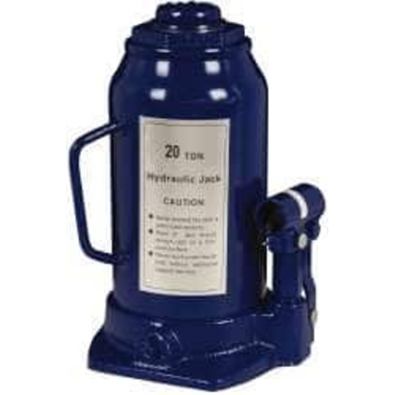 Value Collection 20 Ton Capacity Side Pump Bottle Jack 9-1/2 to 18-5/8 High, 6 Piston Stroke, 3-1/8 Screw Length, 1-1/2 Screw Diam, 2.2 Plunger Diam, 6-1/4 Long x 5-7/8 Wide Base PS-MH-JACK1-110 – 51374130