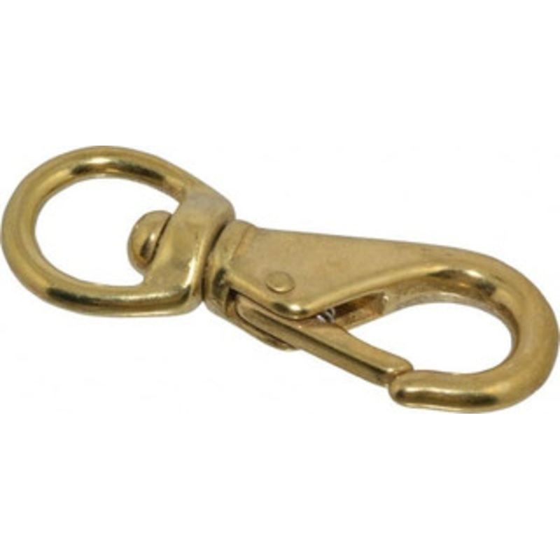 Value Collection 3-1/4 Long Swivel Eye Boat Snap Solid Brass with 3/8 Snap Opening 67790824 – 67790824