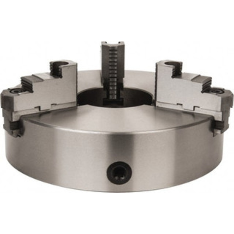 Value Collection 3 Jaws, 15 Diam, Self Centering Manual Lathe Chuck Plain Back Mount Spindle, Reversible, 5.315 Through Hole Diam, 0.003 Axial Runout, Cast Iron 428-7015 – 08606642