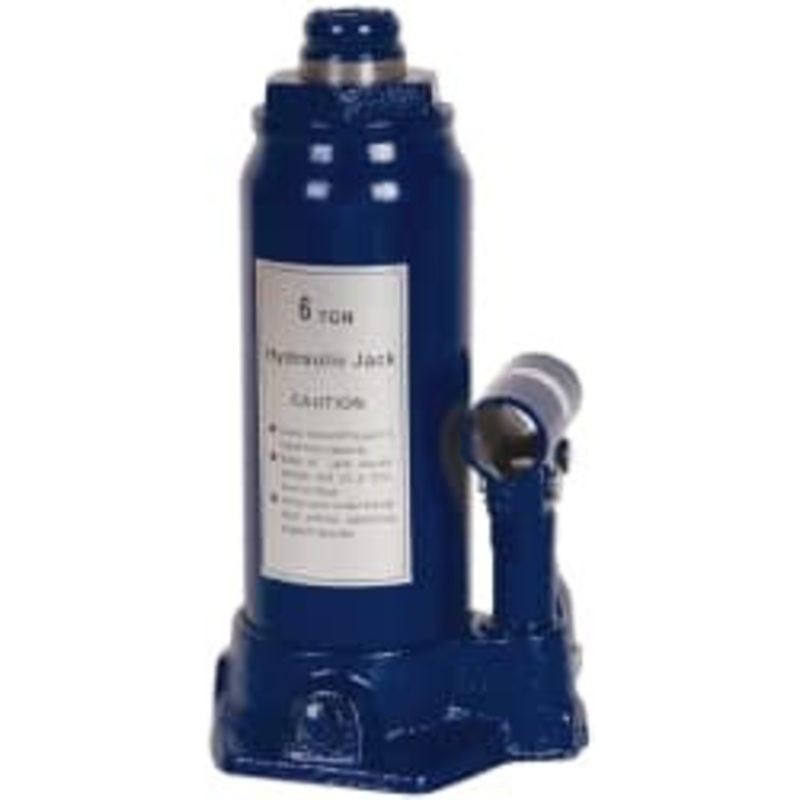 Value Collection 6 Ton Capacity Side Pump Bottle Jack 8-1/2 to 16-5/8 High, 5-1/4 Piston Stroke, 2-7/8 Screw Length, 13/16 Screw Diam, 1.3 Plunger Diam, 4-3/8 Long x 4 Wide Base TH90604X – 51374106