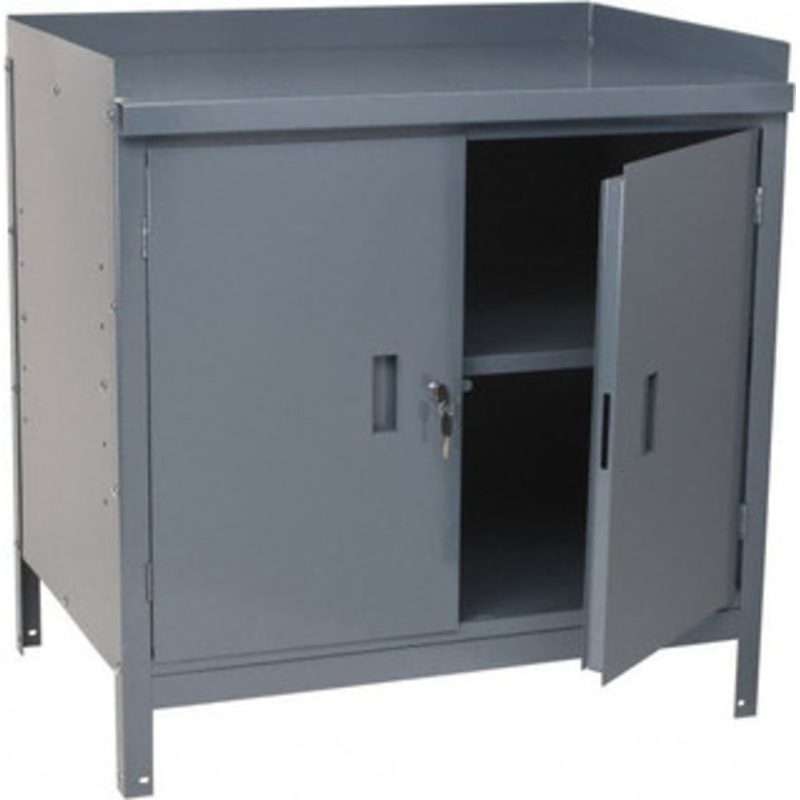 Value Collection 1 Shelf Combination Storage Cabinet & Work Table Gray, 36 Wide x 34 High WS-MH-CAB-003 – 44084697