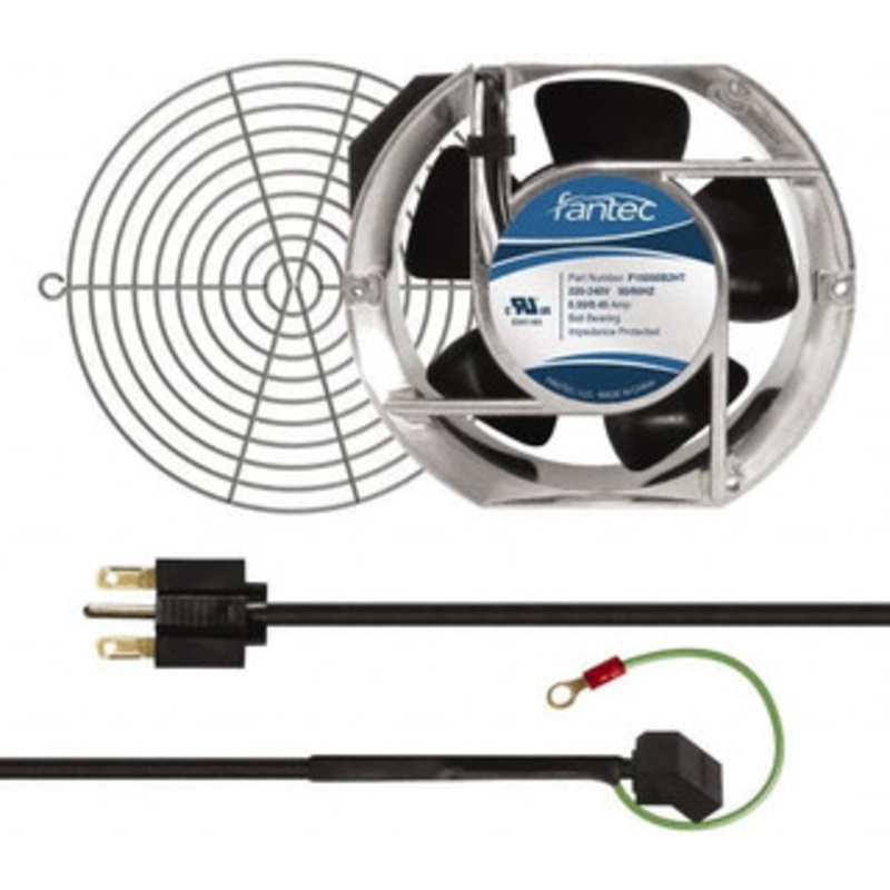 Value Collection 230 Volts, AC, 240 CFM, Oval Tube Axial Fan Kit 0.12/0.16 Amp Rating, 151mm High x 172mm Wide x 51mm Deep, Includes Fan, Fan Filter, Fan Cord CAB808 – 44905891