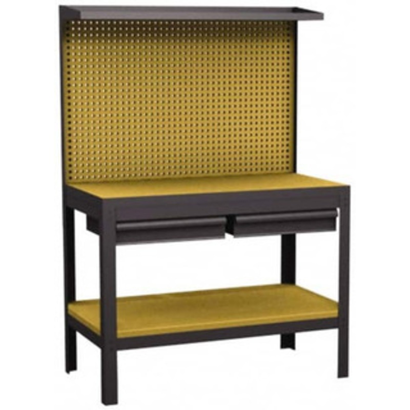 Value Collection 42 Wide x 21-1/2 Deep x 60 High, Wood Workbench Low Density Fiber Board Top, Fixed Legs WS-MH-WKBN-120 – 93976090