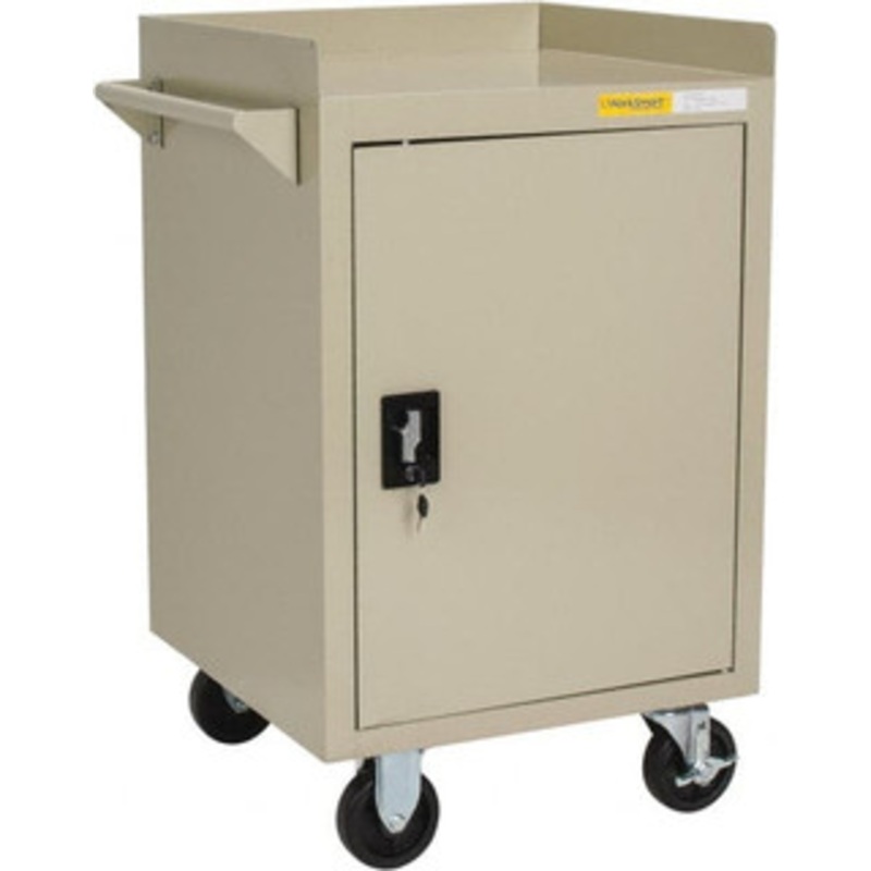 Value Collection 600 Lb Capacity, 1 Shelf, 1 Drawer, 1 Door Mobile Bench 23 Wide x 22 Deep x 38.19 High, Steel, Putty WS-MH-WKST-006 – 68633627
