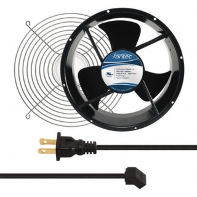 Value Collection 115 Volts, AC, 600 CFM, Round Tube Axial Fan Kit 0.22/0.24 Amp Rating, 254mm High x 254mm Wide x 89mm Deep, Includes Fan, Fan Guard, Fan Cord CAB706 – 44905990