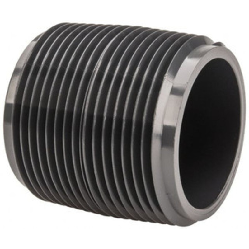 Value Collection 1-1/4 Pipe, 1-5/8 Long PVC Threaded Plastic Pipe Nipple Schedule 80, Gray 885-005 – 37004751