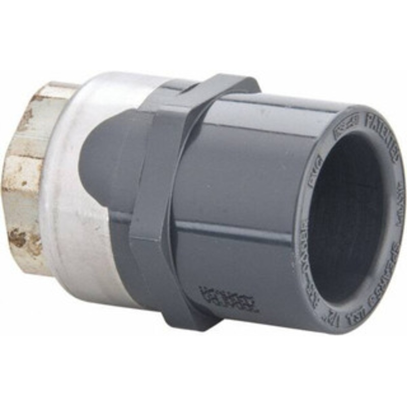 Value Collection 1/2 PVC Plastic Pipe Female Adapter Schedule 80, PVC Slip x Brass Fipt End Connections 835-005BR – 74032053