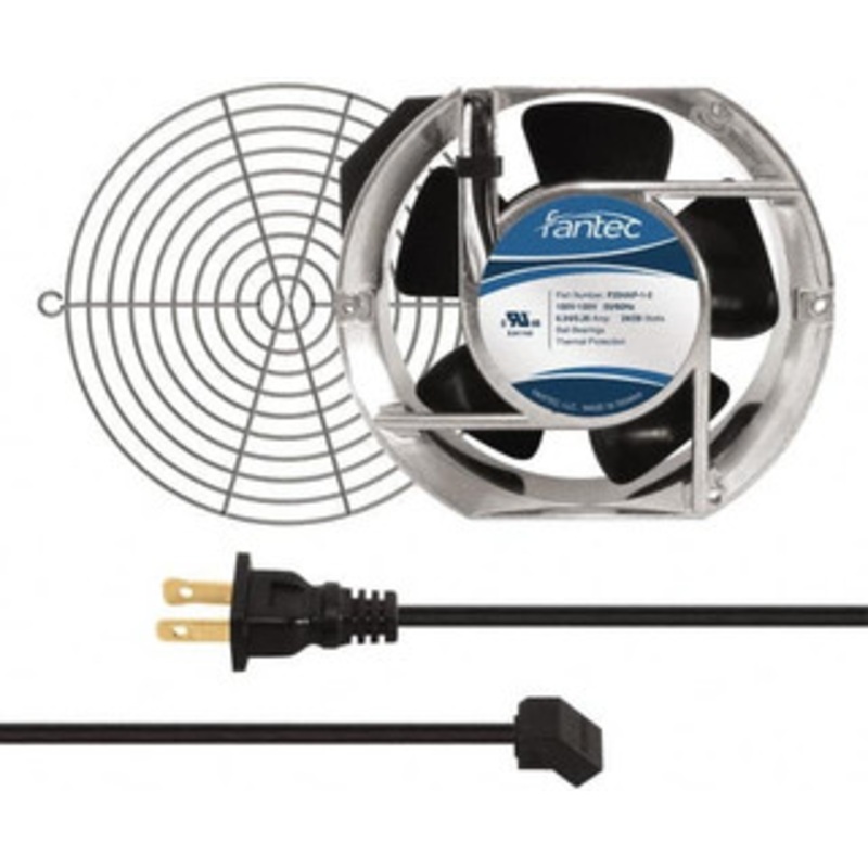 Value Collection 115 Volts, AC, 240 CFM, Oval Tube Axial Fan Kit 0.46 Amp Rating, 151mm High x 172mm Wide x 51mm Deep, Includes Fan, Fan Guard, Fan Cord CAB707 – 44905982