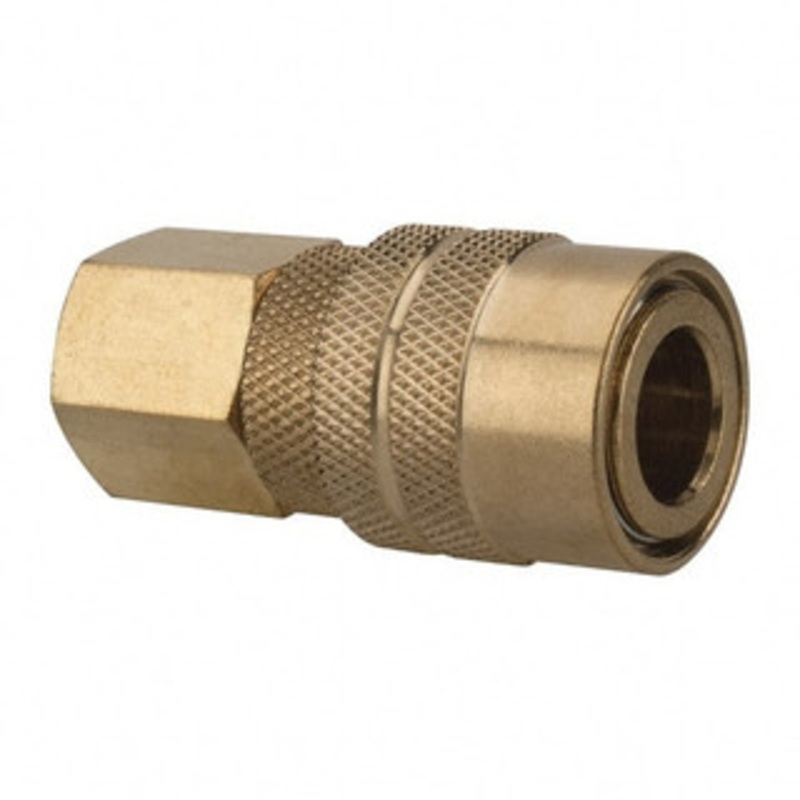 Value Collection 3/8 Female NPT Industrial Pneumatic Hose Coupler (Six Ball) Brass, 1/4 Body Diam, 3/8 Hose ID 2312573711JP – 40777245
