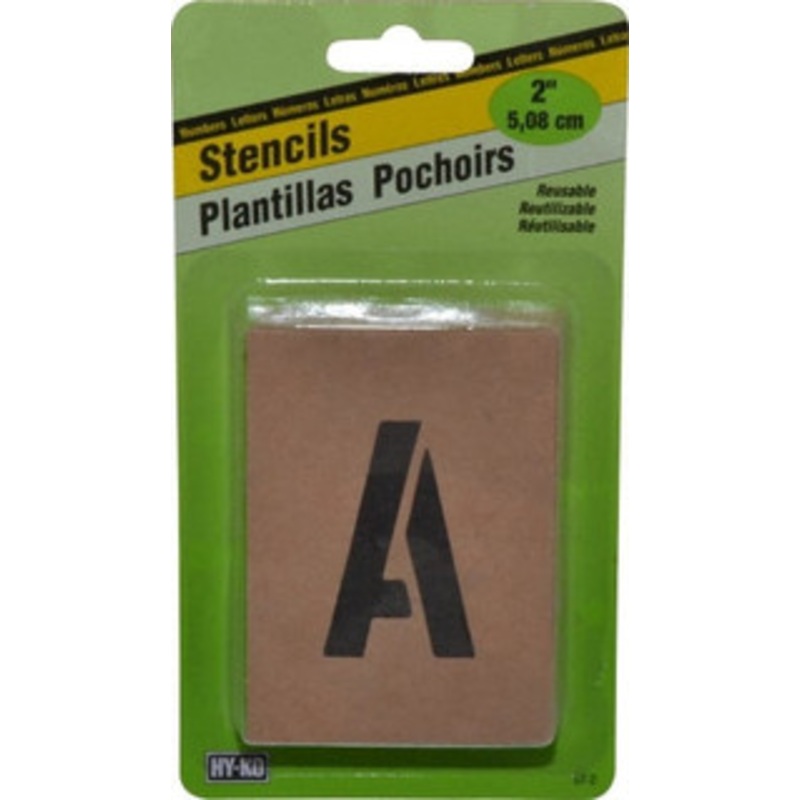 Value Collection Facility Stencils, Type: Letter Set (A-Z), Message Type: Plant Marking, Character Height (Inch): 2, Letter Value: Complete Alphabet, Material: Heavy-Duty Stencil Board ST-2 – 36940567