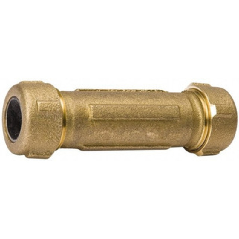 Value Collection 1/2 Pipe, 3/4 Copper Tube, Brass Compression Pipe Coupling 125 psi WOG Rating 160-304NL – 45884160