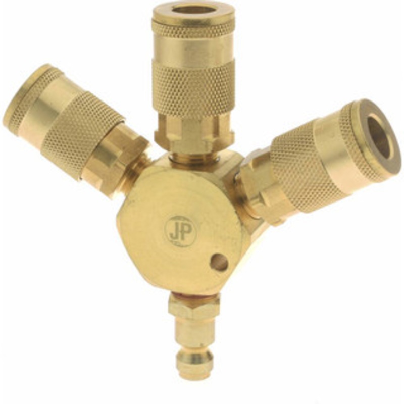 Value Collection 1/4 Inlet, 1/4 Outlet Manifold 4-1/2 Long x 0.88 Wide x 4-5/8 High, 1 Inlet Port, 3 Outlet Ports 2643322530JP – 03617115