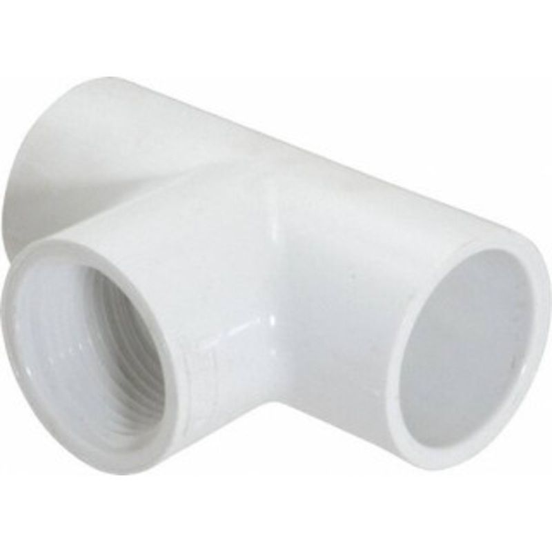 Value Collection 1 PVC Plastic Pipe Tee Schedule 40, Slip x Slip x FIPT End Connections 402-010 – 36998615