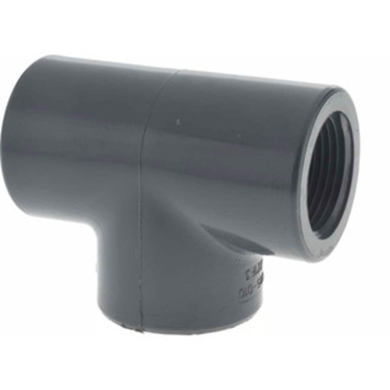 Value Collection 1 PVC Plastic Pipe Tee Schedule 80, FIPT x FIPT x FIPT End Connections 805-010 – 37000205