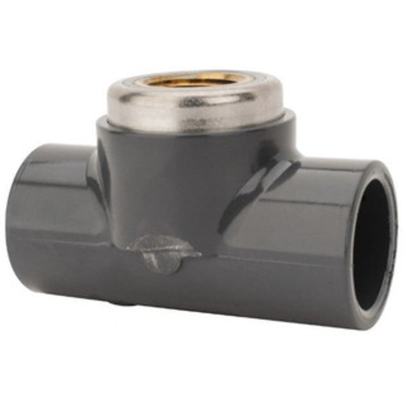 Value Collection 3/4 x 3/4 x 1/2 PVC Plastic Pipe Tee Schedule 80, PVC Slip x Brass Fipt End Connections 802-101BR – 74031790