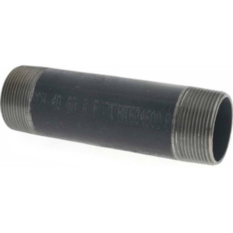 Value Collection Schedule 40, 1-1/2 Diam x 6 Long Steel Black Pipe Nipple Threaded 0114060 – 36992402