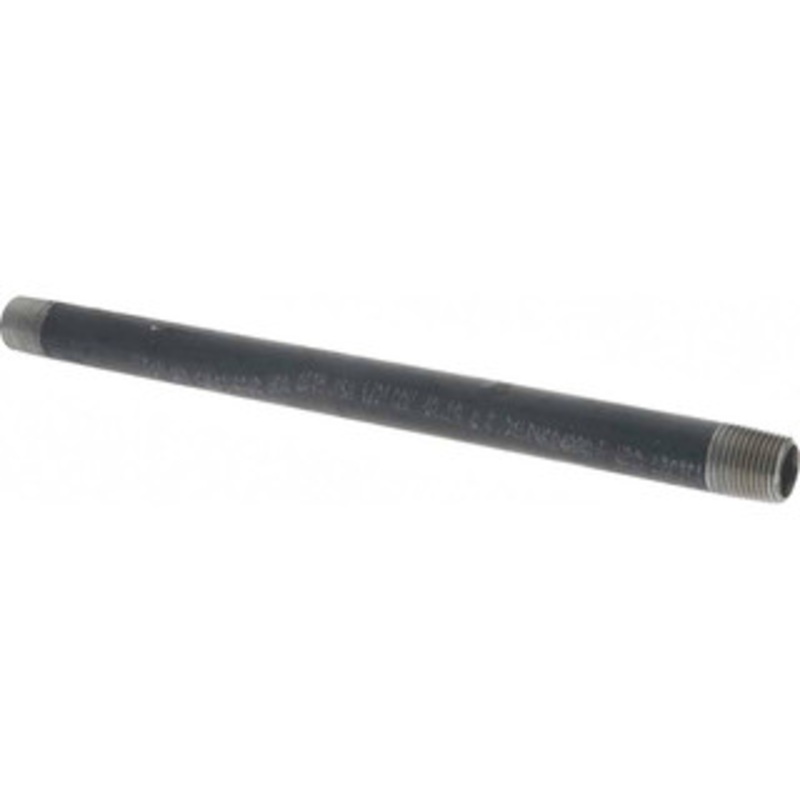 Value Collection Schedule 40, 1/2 Diam x 12 Long Steel Black Pipe Nipple Threaded 0104120 – 36991495
