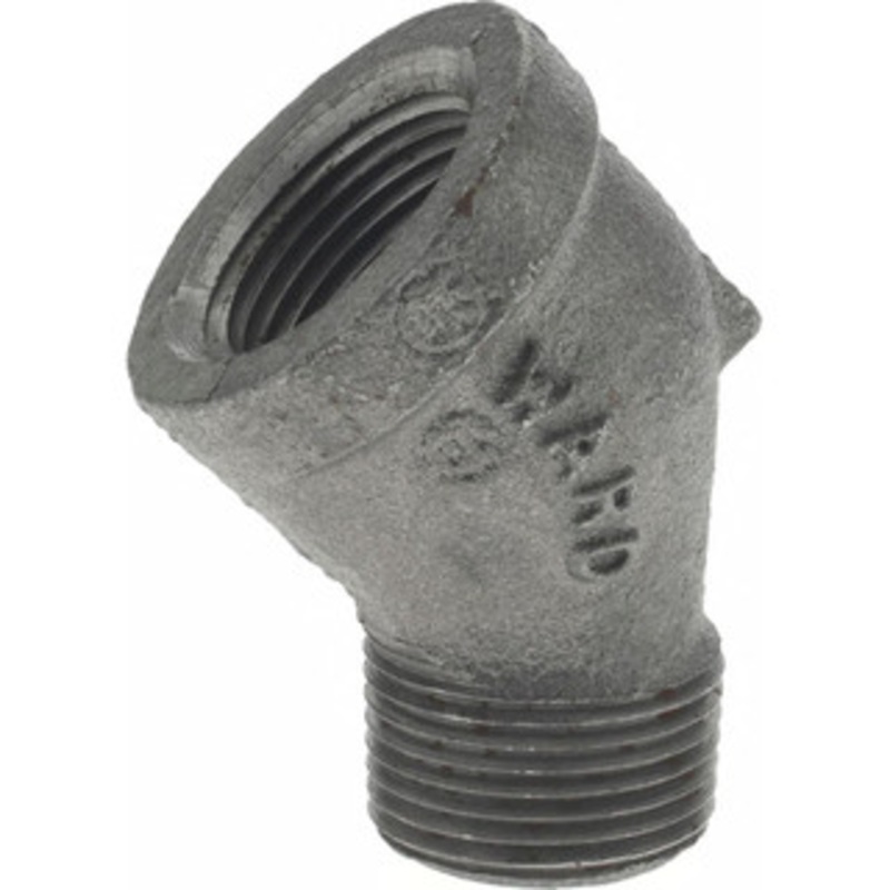 Value Collection Size 3/4, Class 150, Malleable Iron Black Pipe 45 Street Elbow 150 psi, Threaded End Connection B121 20 – 36997930