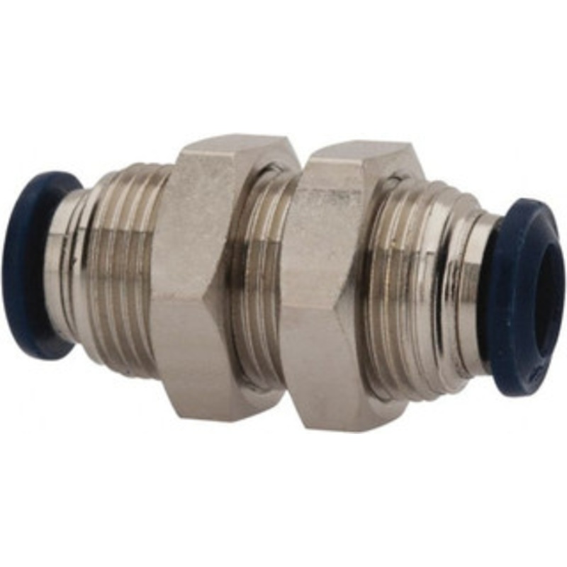 Value Collection 1/2 Outside Diam, Nickel Plated Brass Push-to-Connect Tube Bulkhead Union 250 Max psi, Tube to Tube Connection, Buna O-Ring 2556501263PRO – 81070500