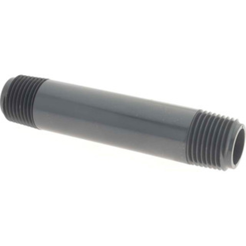 Value Collection 1/2 Pipe, 4 Long PVC Threaded Plastic Pipe Nipple Schedule 80, Gray 882-040 – 37004496