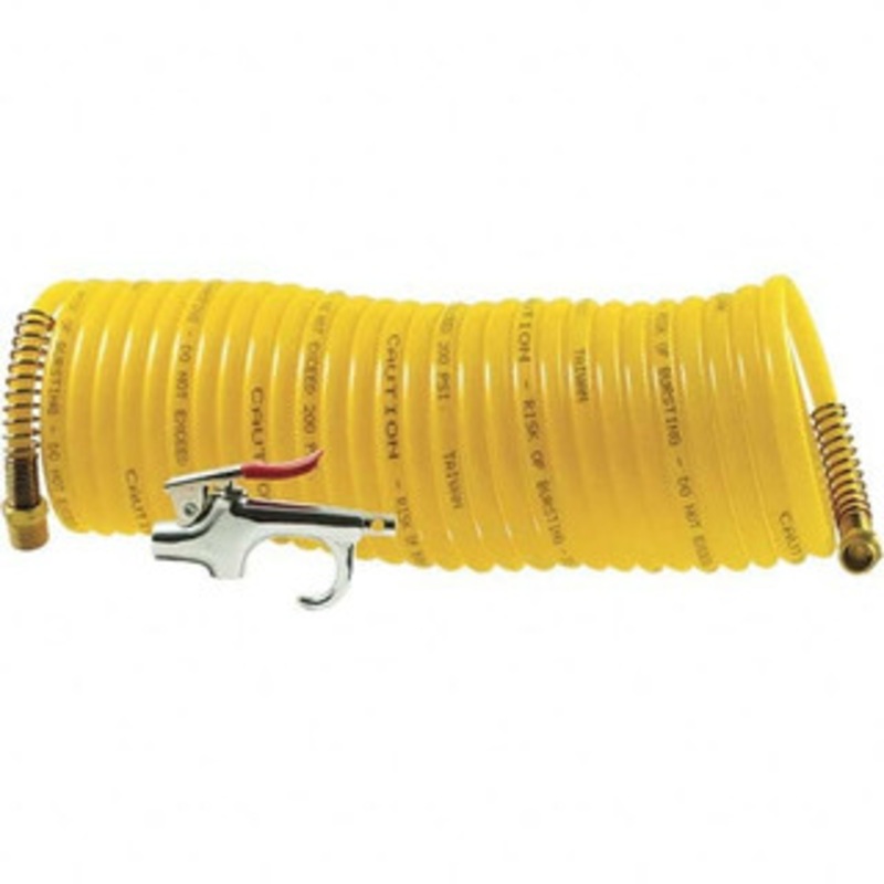 Value Collection 1/4 ID Thumb Lever Air Gun 25 ft. Long Nylon Hose, 1/4 Inlet, NPT Thread, 200 Max psi HS-0182 – 60193158