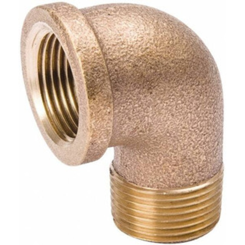 Value Collection 1 Red Brass Pipe 90 Street Elbow MPT Ends, 125 psi, Red Brass Finish, Class 125 452-005NL – 45883279