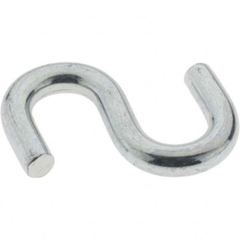 Value Collection 10 Qty 1 Pack Carbon Steel Bright Zinc S-Hook 0.262 Wire, 2 OAL BD-C32620 – 81010373